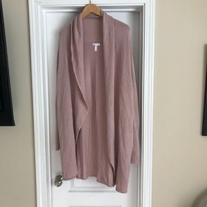 Leith circle cardigan, dusty pink, XL